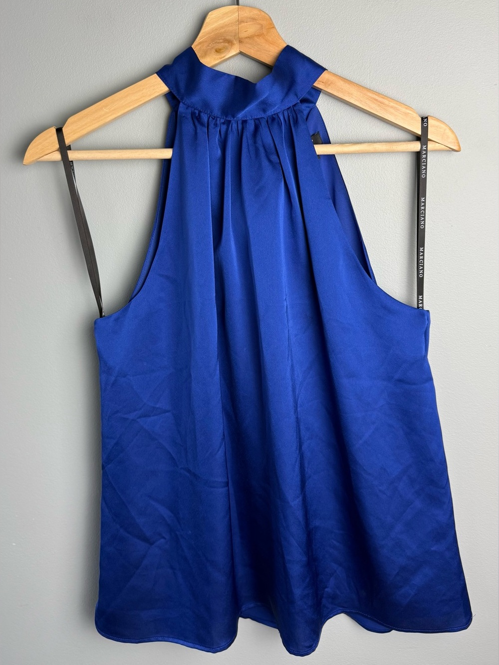 Silk Halter Neck Top in Royal Blue